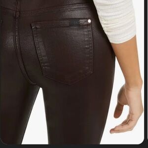 JBrand Signature Super Skinny 5-pocket leather-look Women's Purple Jeans Size 29